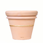 Hand-gilded terracotta pot with 22-karat gold rim – Zestasia l’origine