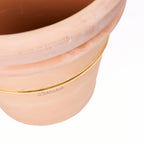 Hand-gilded terracotta pot with 22-karat gold rim – Zestasia l’origine